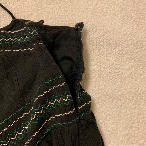 Anthro Maeve Black Smocked MIDI Dress - Picture 11 of 13